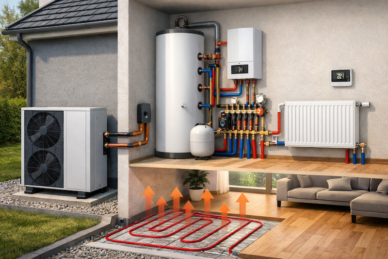 hőszivattyús fűtés kialakítása