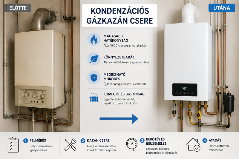 kondenzációs kazáncsere